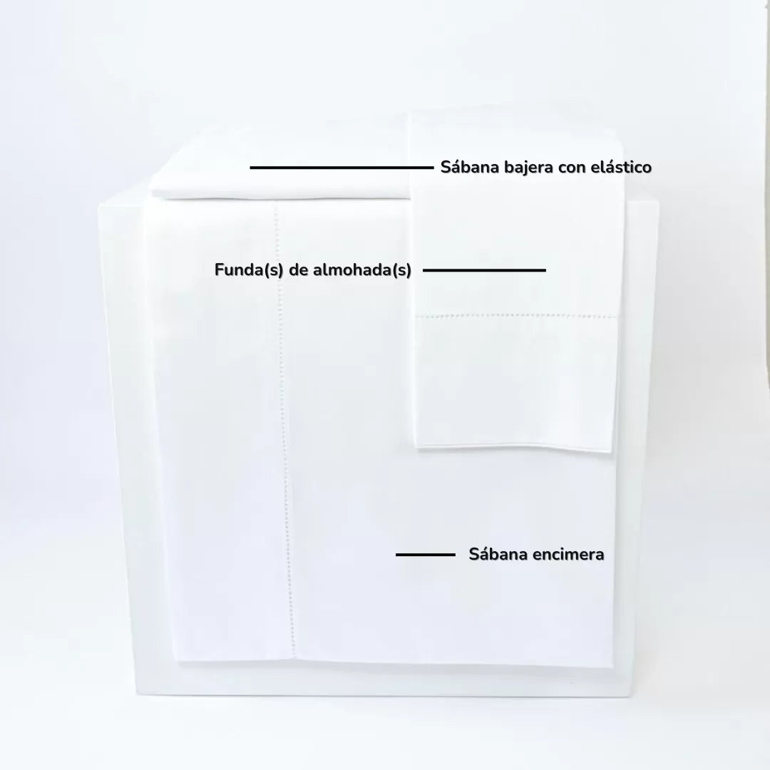 Sábanas Blancas con Bordado