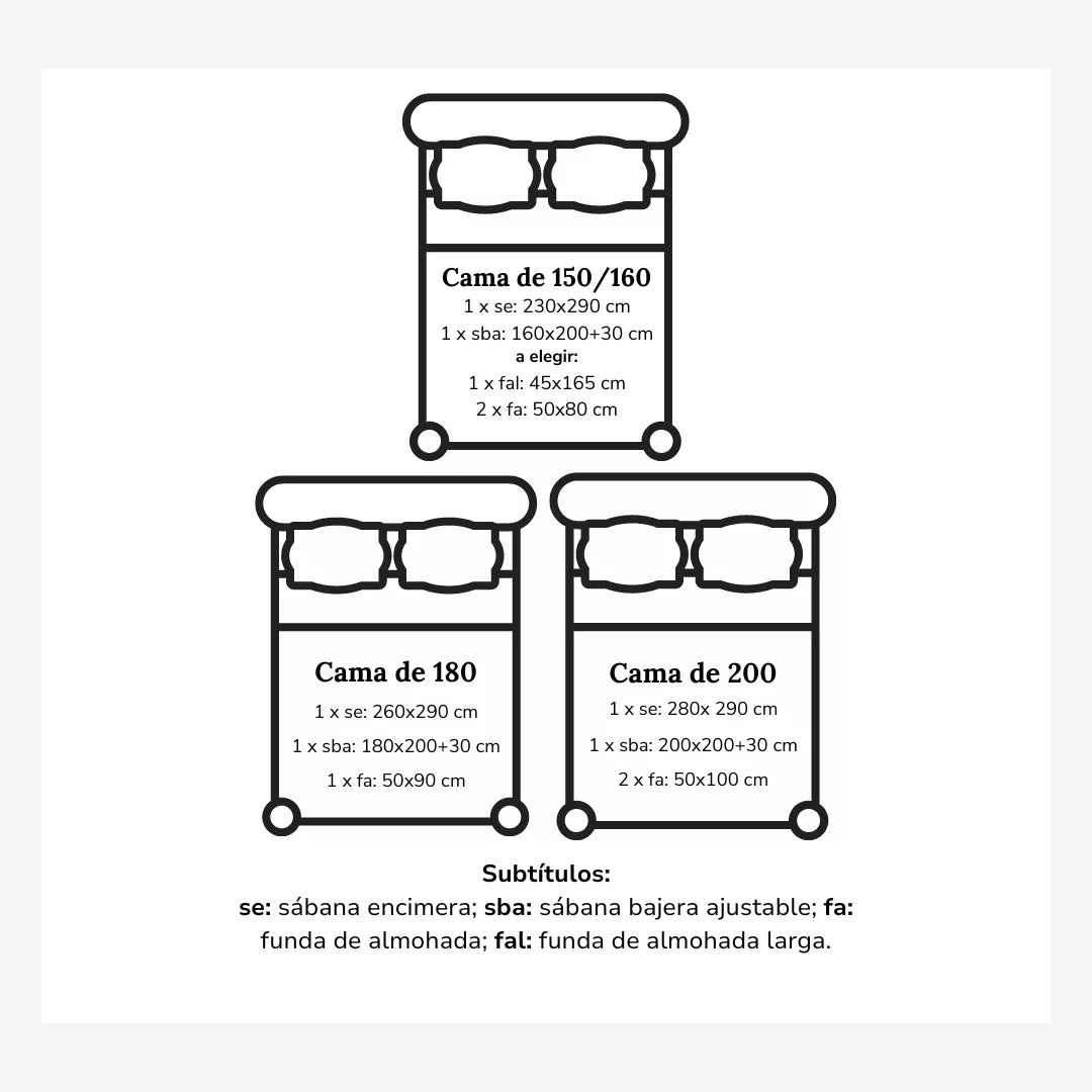 Sábanas de algodón topo