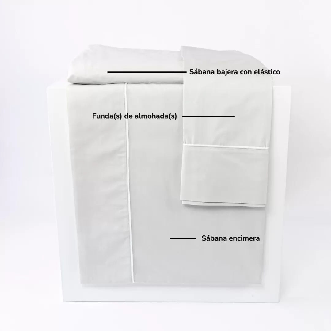Sábanas de algodón topo