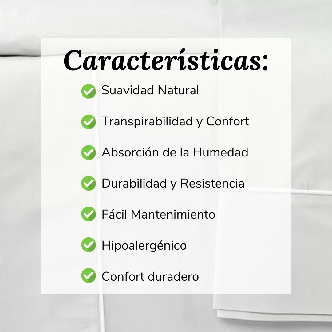 Sábanas de Algodón Gris