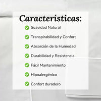 Sábanas de Algodón Gris
