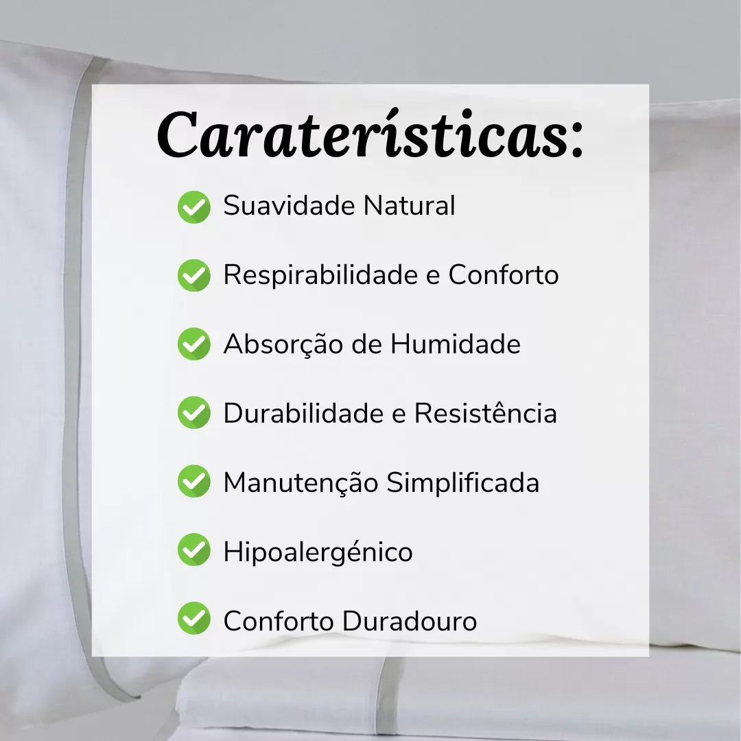 Lençóis Cinzentos de Algodão