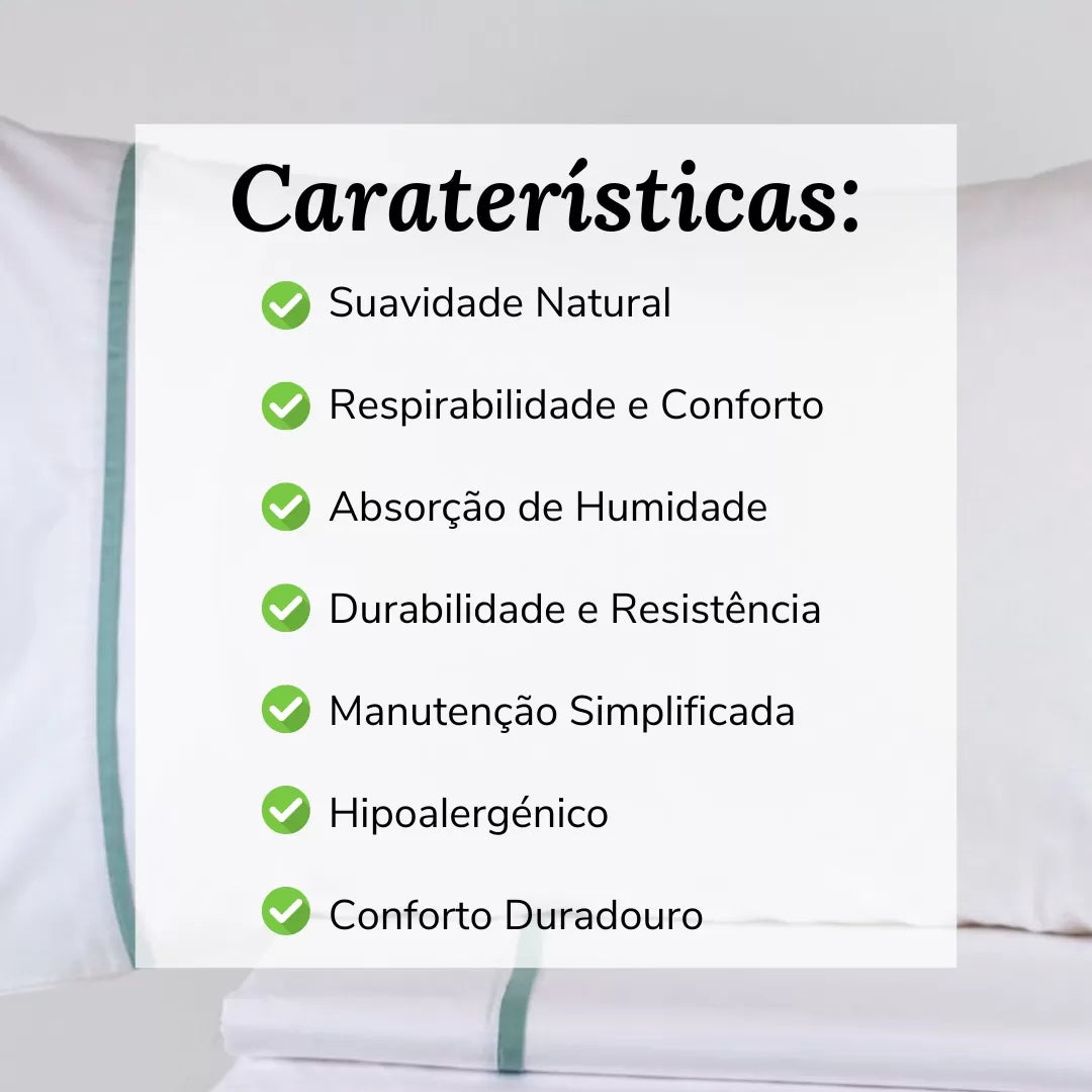 Lençóis Verde de Algodão