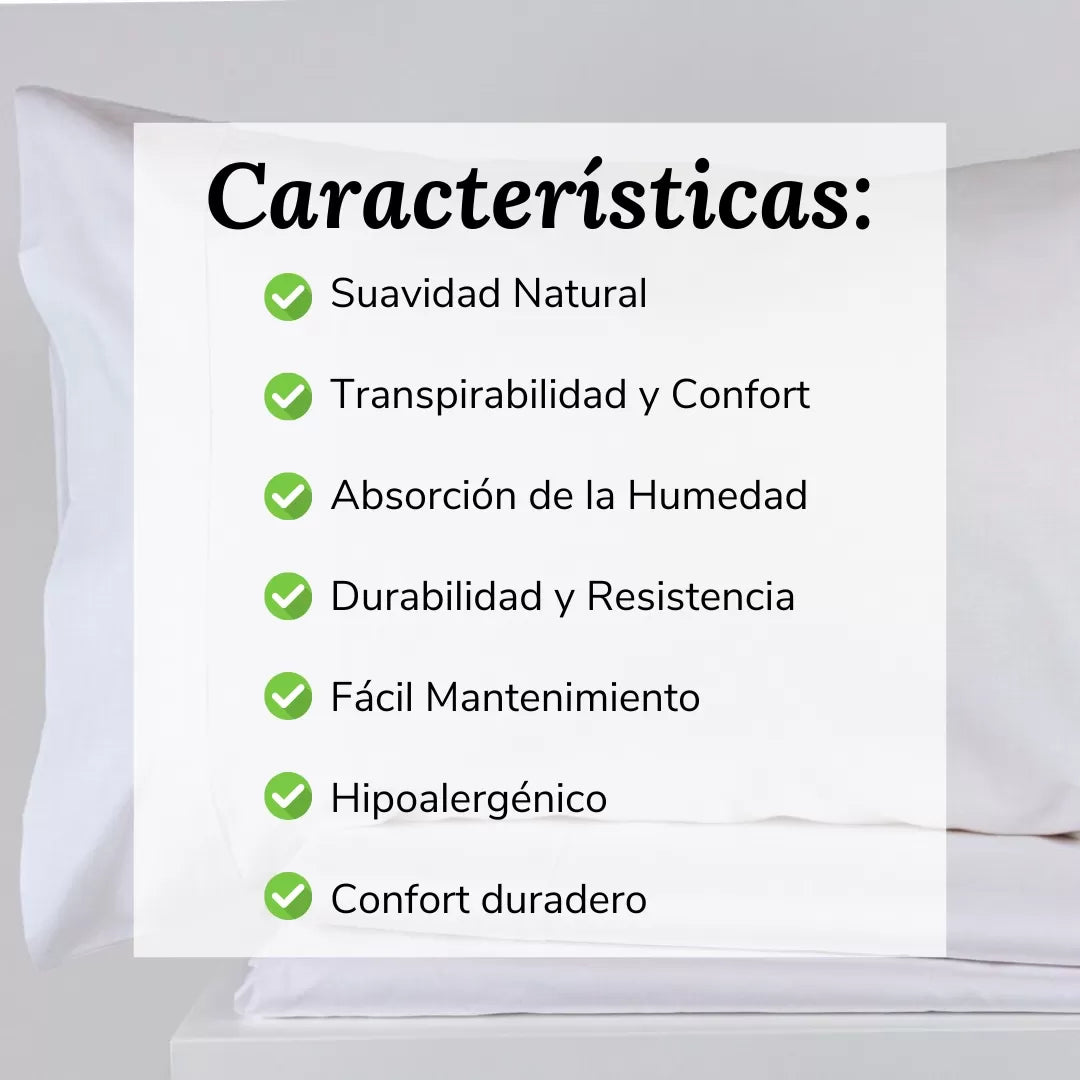 Sábanas de Algodón Blancas