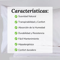 Sábanas de Algodón Blancas