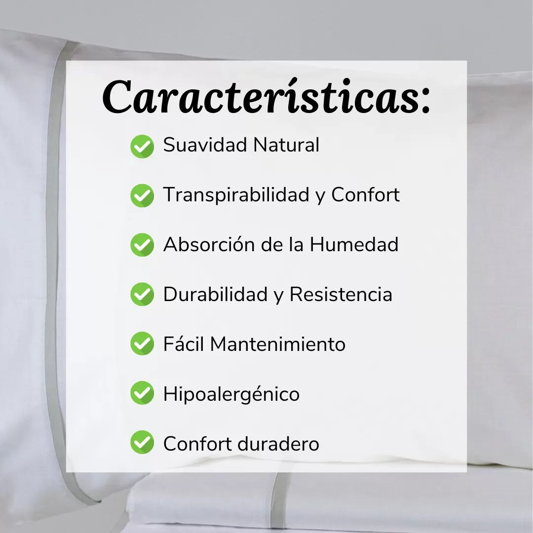 Sábanas de Algodón Gris