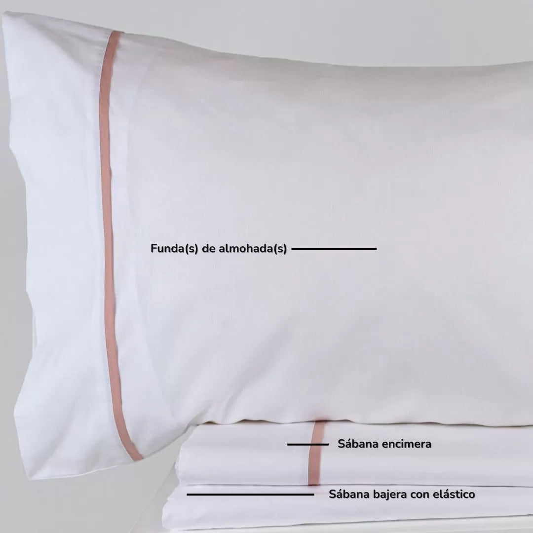Sábanas de Algodón Rosa
