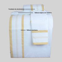 Sábanas de algodón Mostaza