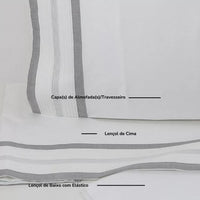 Sábanas de Algodón Gris