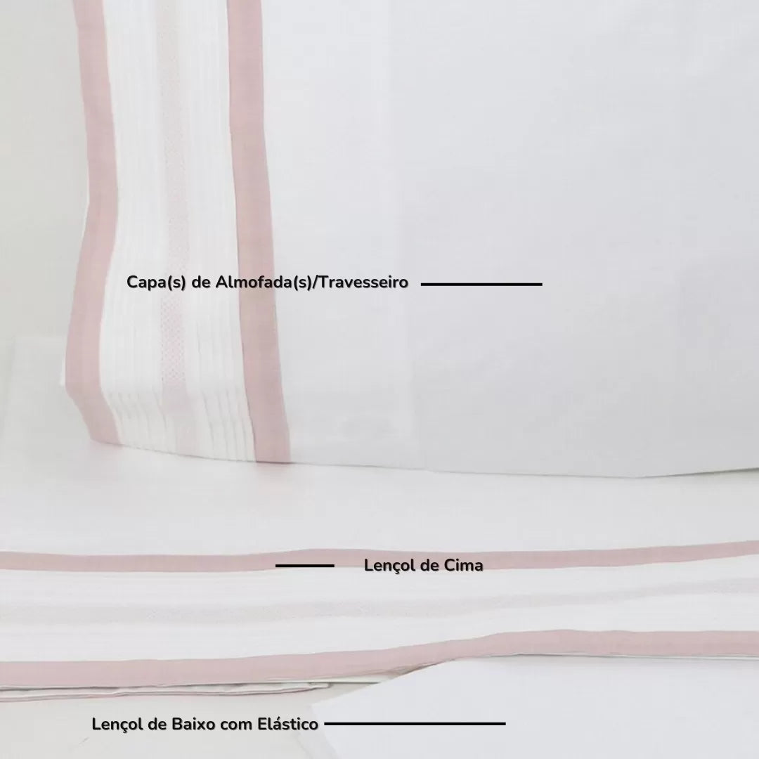 Sábanas de Algodón Rosa