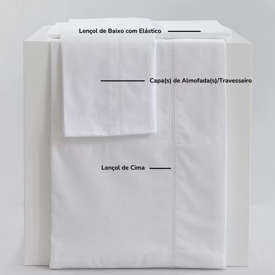 Sábanas Blancas Bordadas