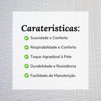 Capa de Edredón com Riscas Branco