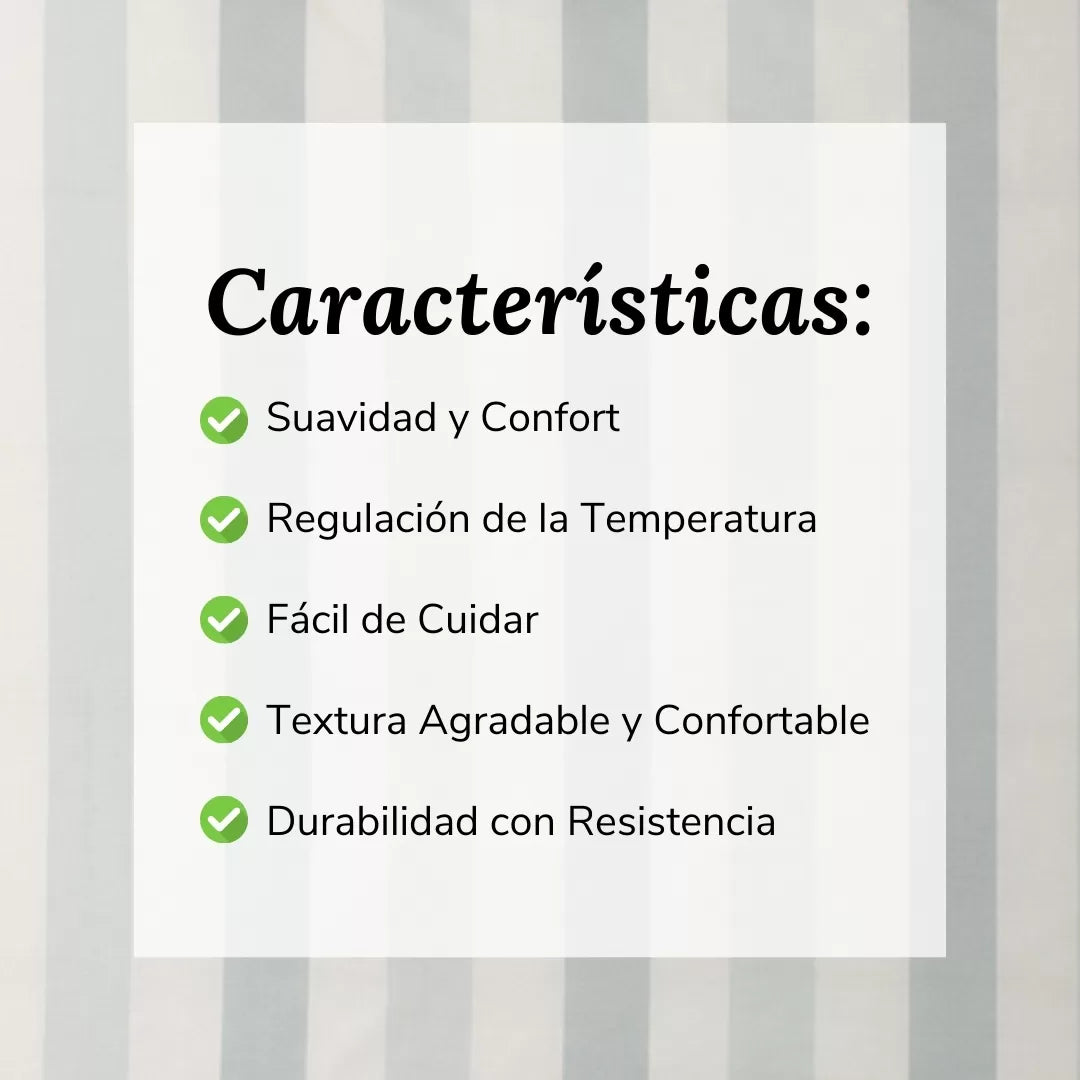 Funda Nórdica Rayas Anchas Verde Agua