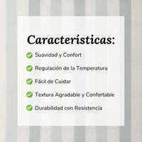 Funda Nórdica Rayas Anchas Verde Agua