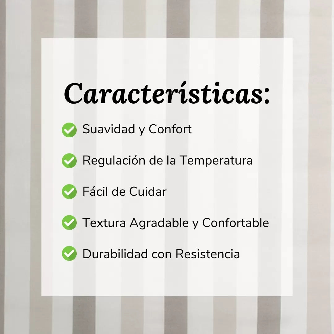Funda Nórdica Rayas Gris