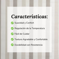 Funda Nórdica Rayas Gris