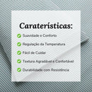 Capa de Edredón Riscas Verde Água