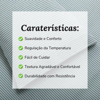 Capa de Edredón Riscas Verde Água