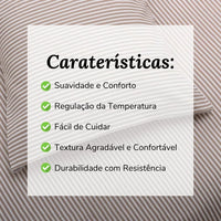 Capa de Edredón Riscas Camel