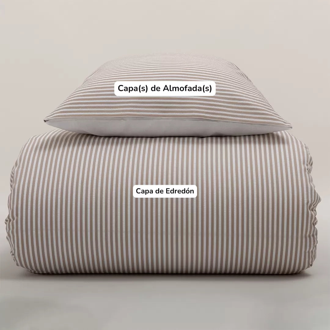 Capa de Edredón Riscas Camel