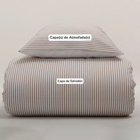 Capa de Edredón Riscas Camel