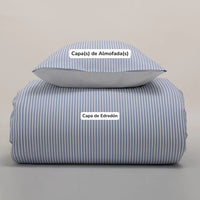 Capa de Edredón Riscas Azul