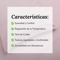 Funda Nórdica Rayas Rosas
