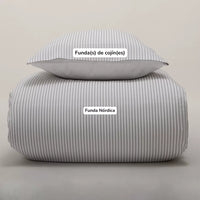 Funda Nórdica Rayas Grises