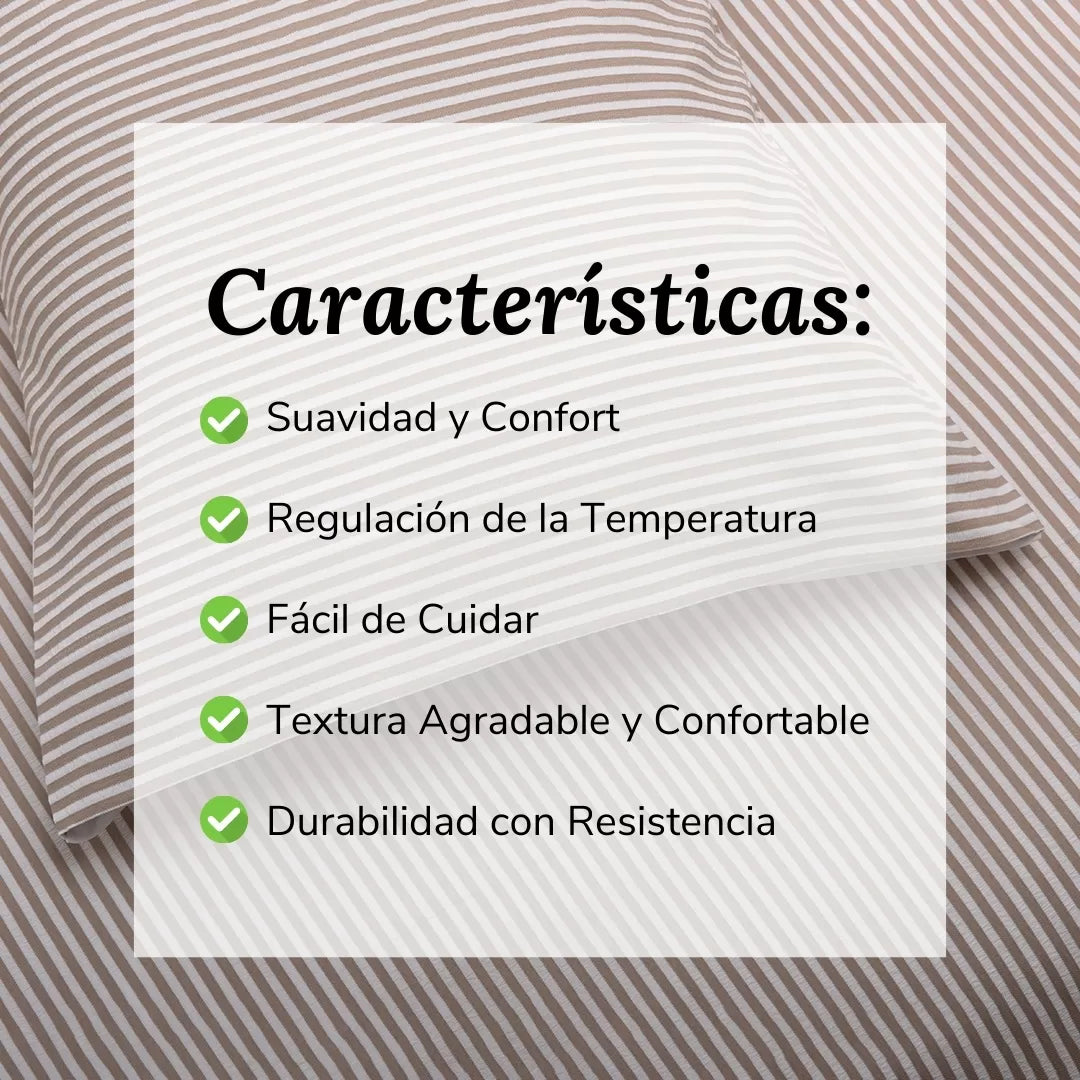 Funda Nórdica Rayas Marrónes