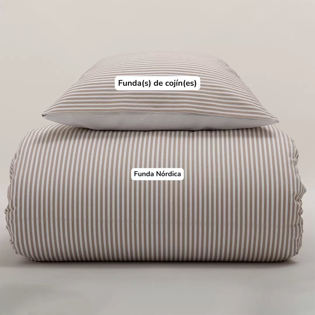 Funda Nórdica Rayas Marrónes