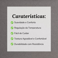 Capa de Edredón Efeito Waffle Cinzento