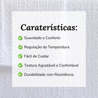 Capa de Edredón Efeito Waffle Branco