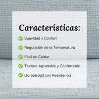 Funda Nórdica Waffle Verde Agua