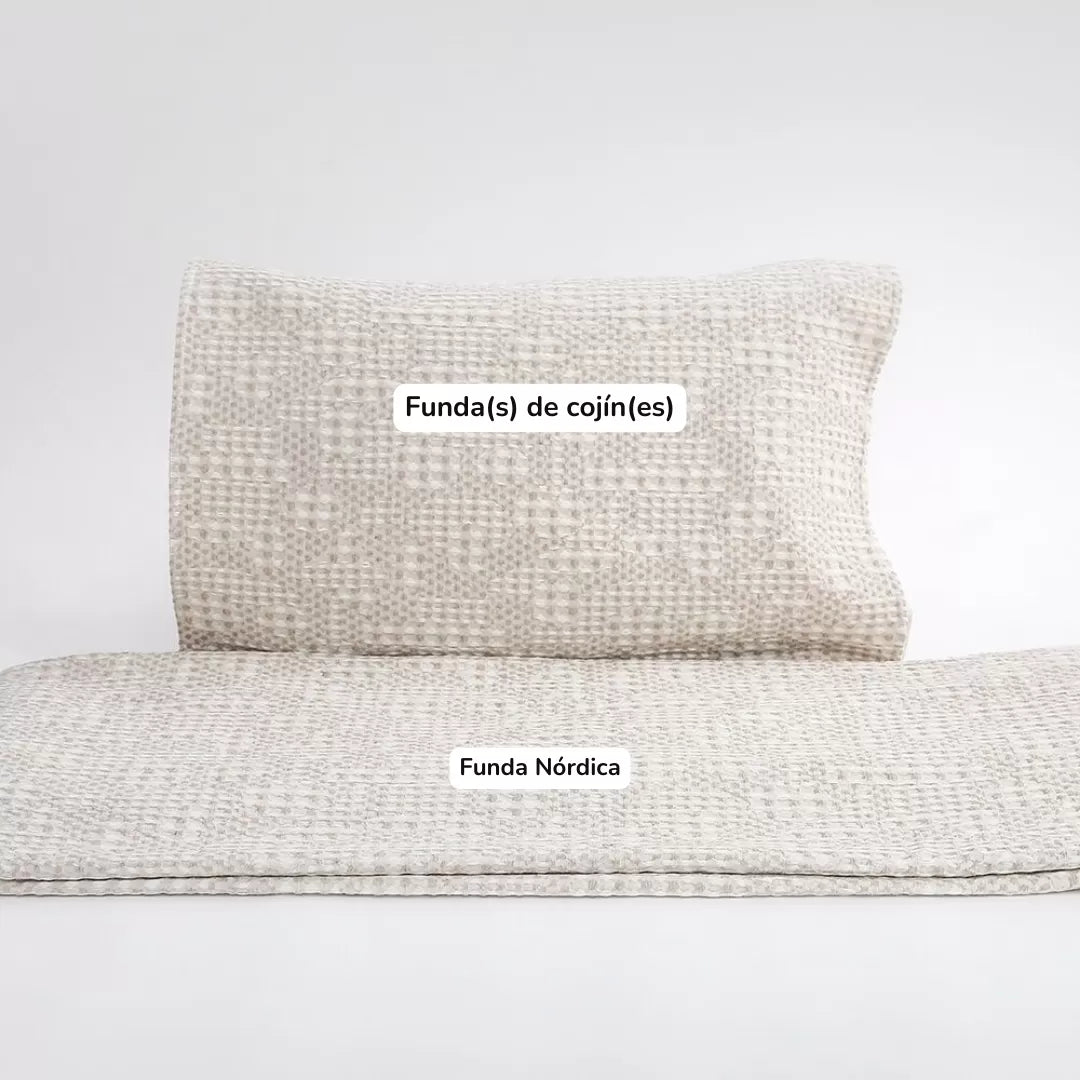 Funda Nórdica Waffle Lino