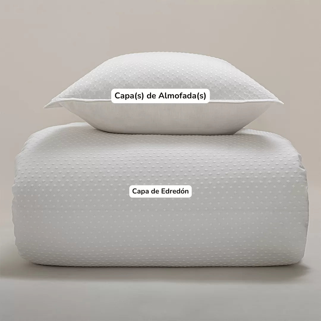 Capa de Edredón Bolas Branco