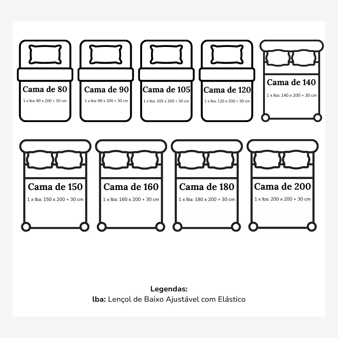 Lençol de Baixo Ajustável Branco