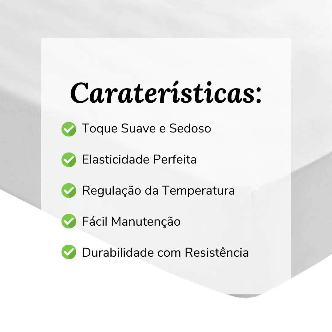 Lençol de Baixo Ajustável Branco