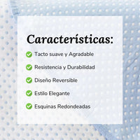 Colcha Lunares Azul Reversible