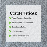 Colcha com Folho Cinzento