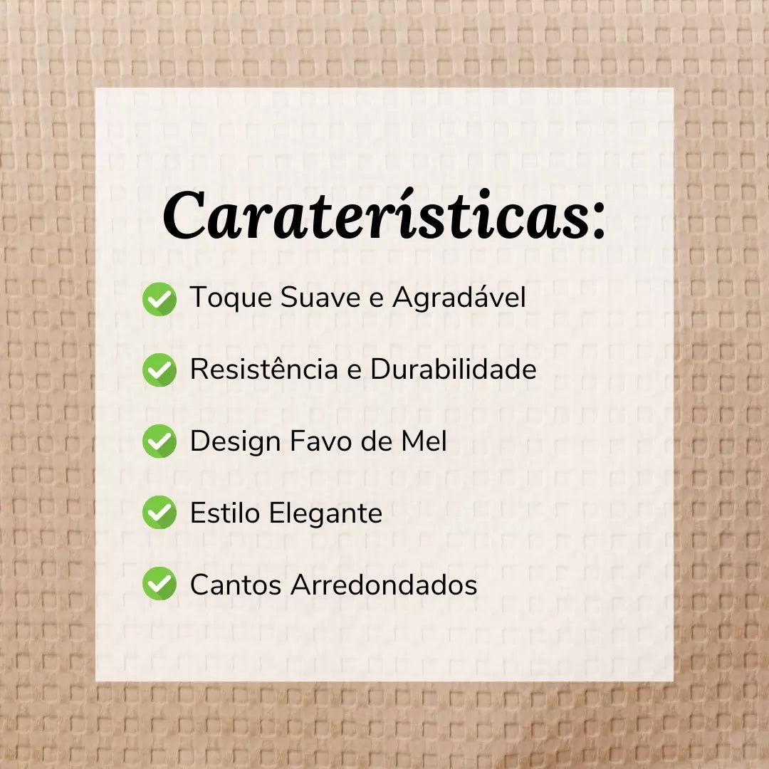 Colcha Nido de Abeja Marrón Claro