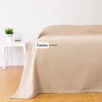 Colcha Favo de Mel Camel