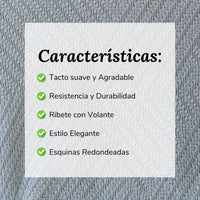 Colcha con Volante Gris