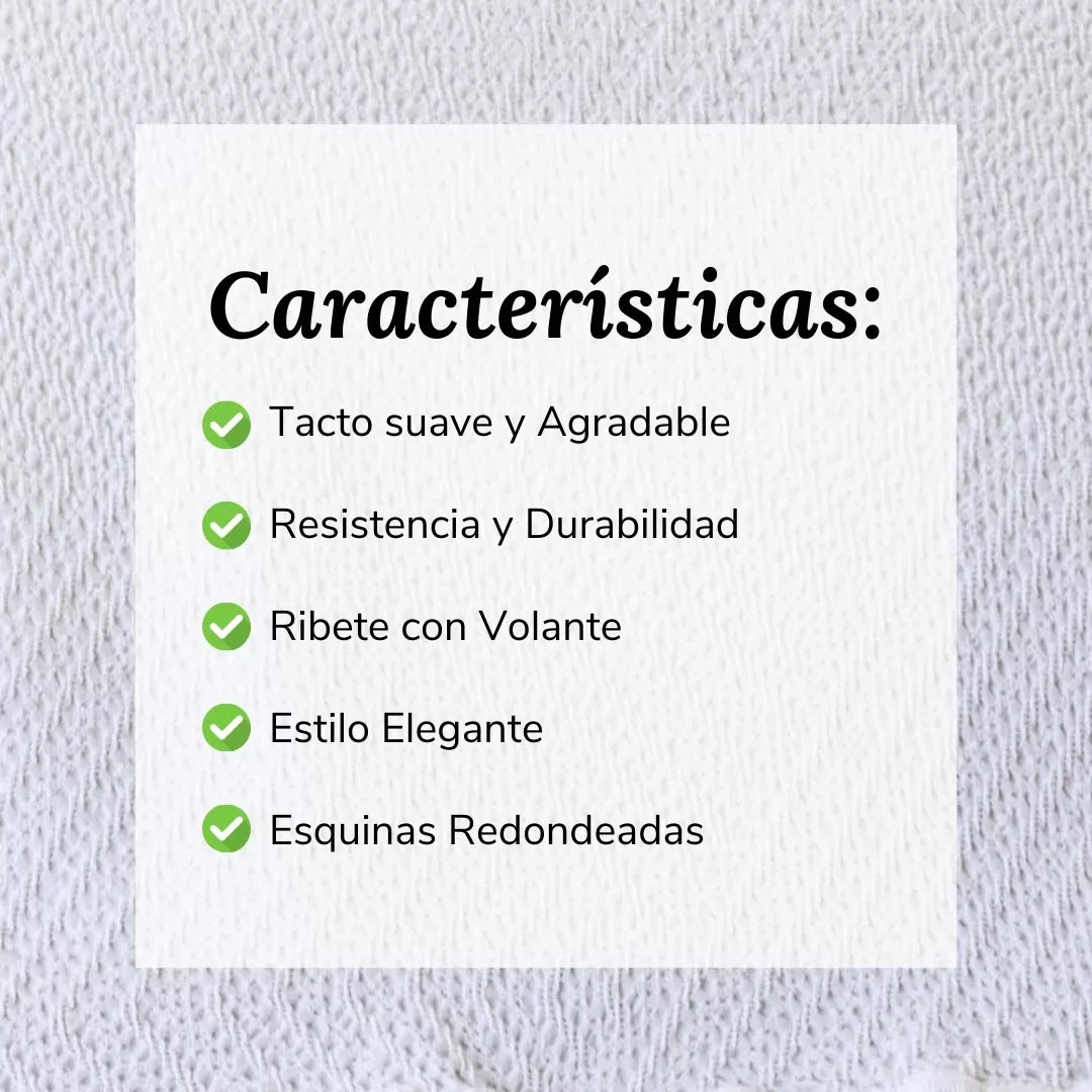 Colcha Blanca con Volante