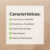 Colcha Nido de Abeja Marrón Claro
