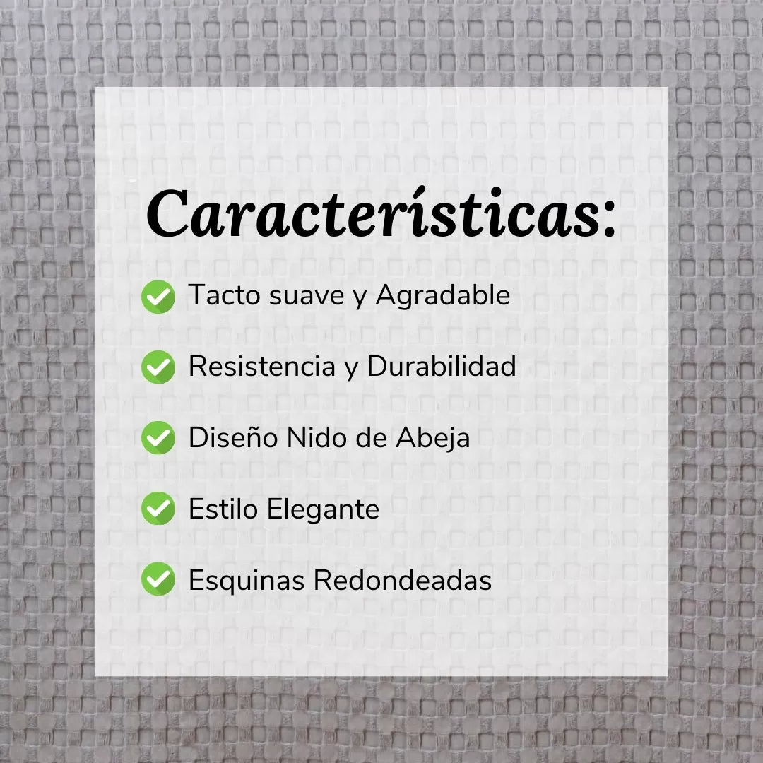 Colcha Nido de Abeja Gris