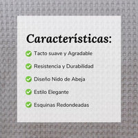 Colcha Nido de Abeja Gris