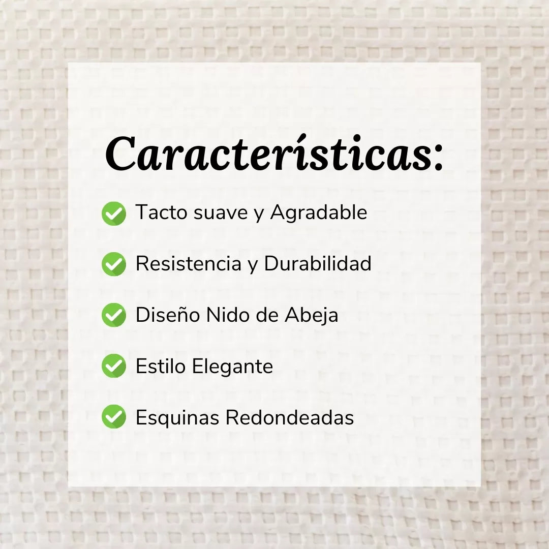 Colcha Nido de Abeja Beige