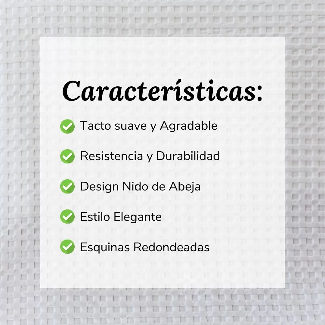 Colcha Nido de Abeja Blanco