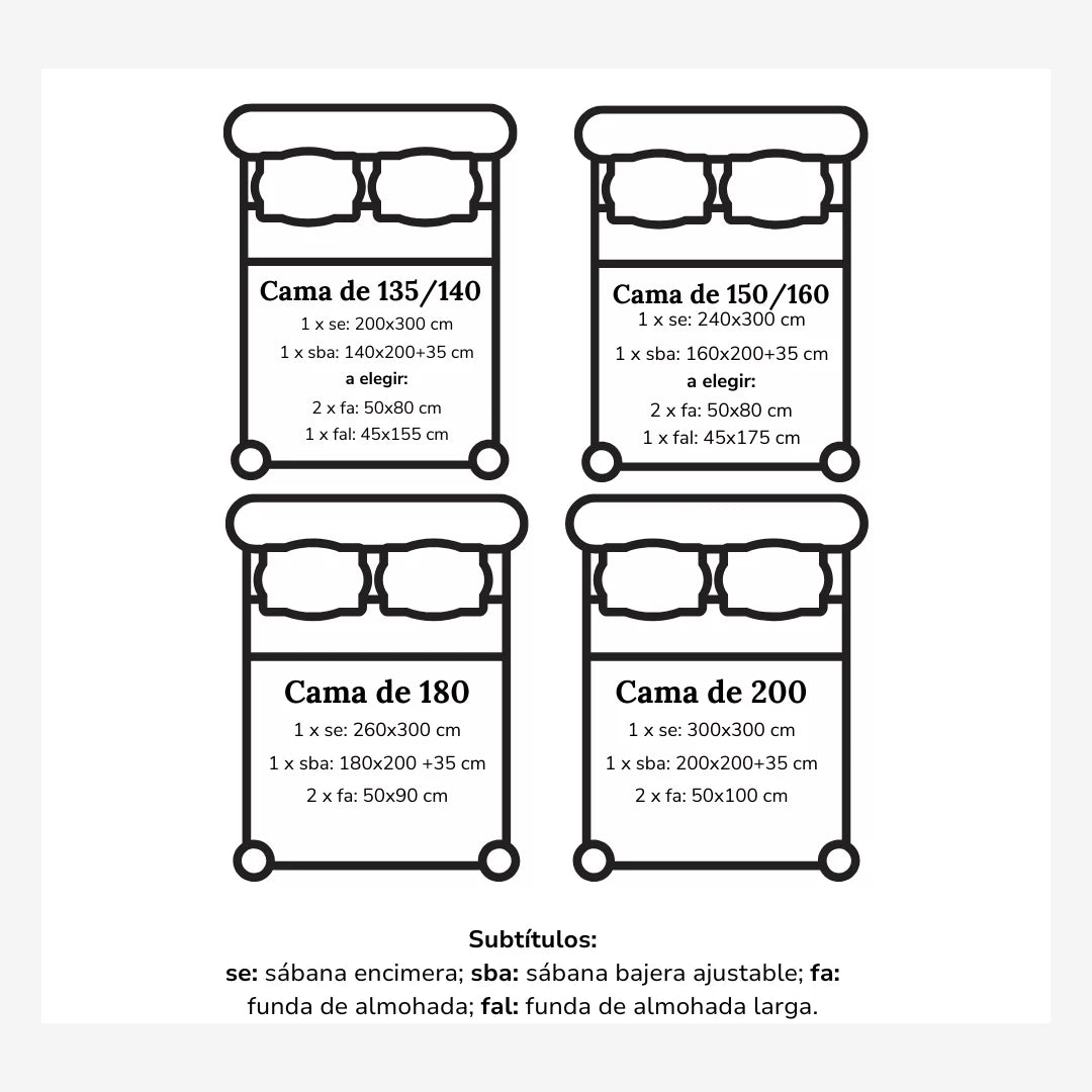 (300 Hilos) Sábanas con Bordado Inglés Blanco
