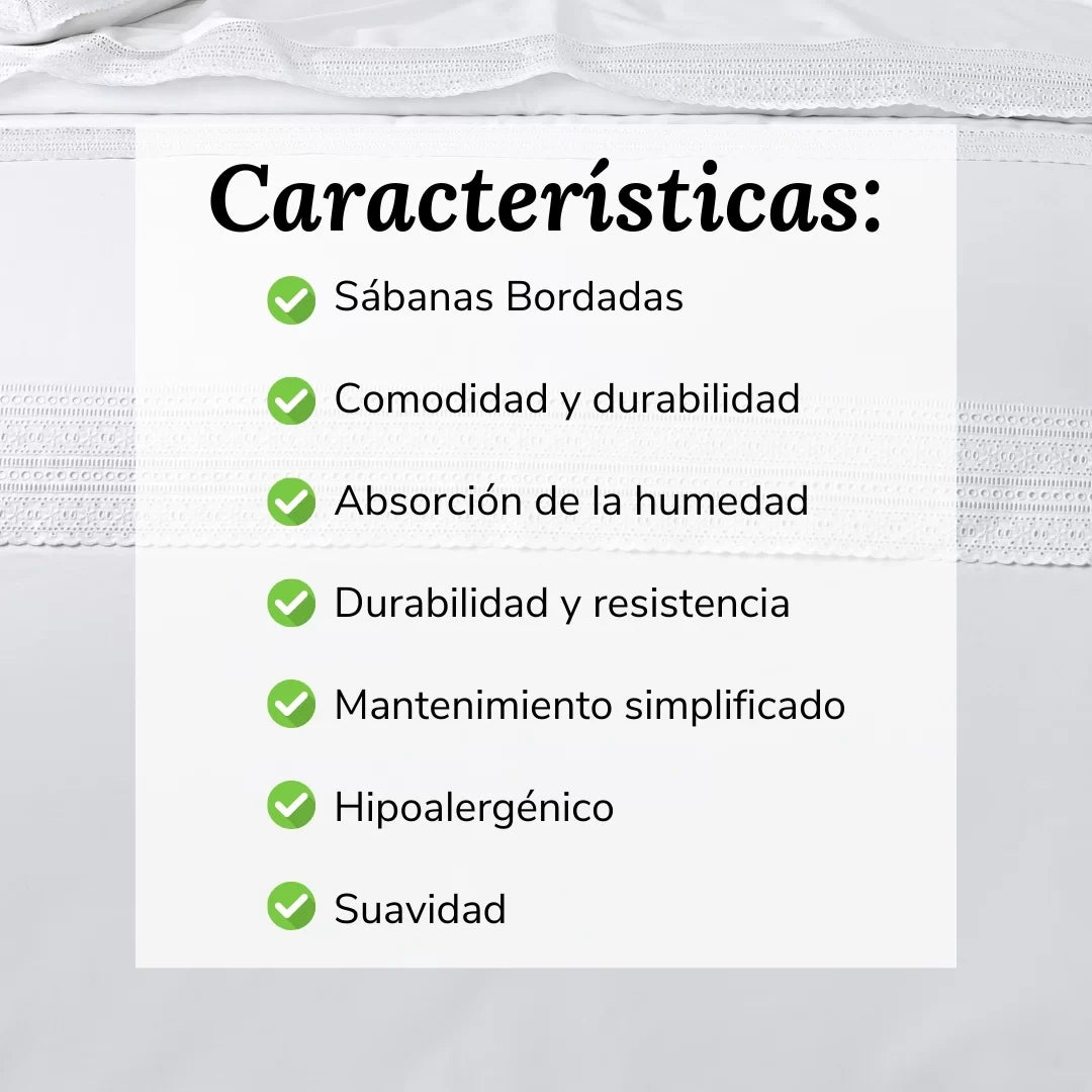 Sábanas Bordadas de 1000 Hilos